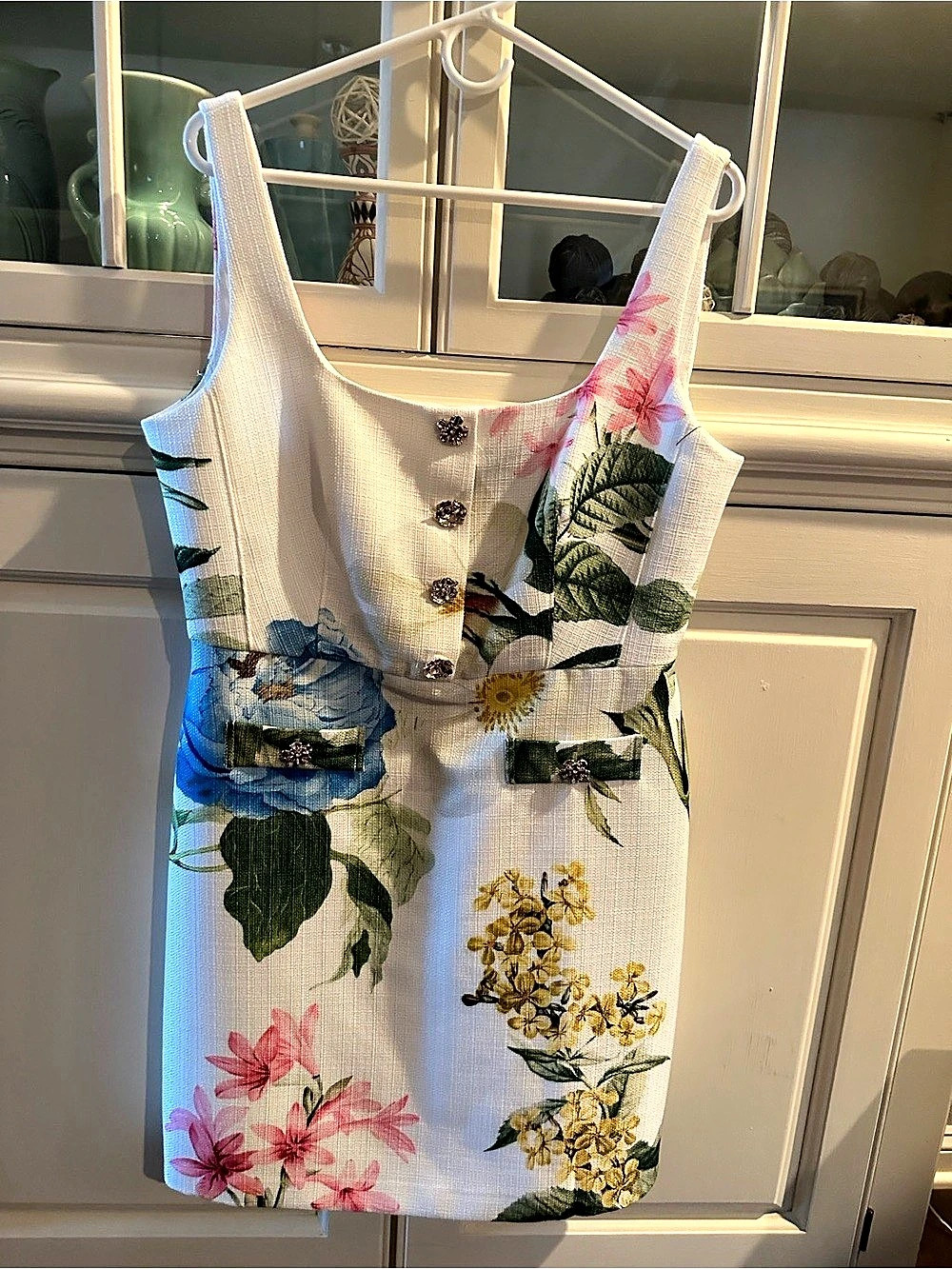 KARL LAGERFELD LD5TMA70 Floral Mini Dress Size 12 NWT